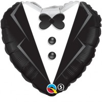 GLOBO 18" FOIL CORAZON SMOKING BODA