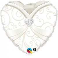 GLOBO 18" FOIL CORAZON VESTIDO NOVIA