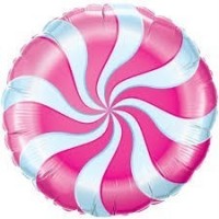 $D  GLOBO 18" FOIL FORMA CARAMELO FUCSI