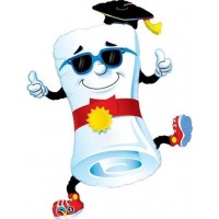 $D GLOBO 37" FOIL DIPLOMA GRADUACION