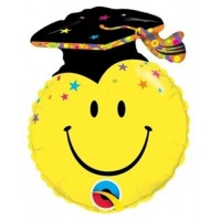 $D GLOBO 14" PALO FOIL SMILE GRADUACION