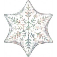 $D GLOBO 22" FOIL ESTRELLA SIMBOLO NIEVE