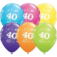 6 GLOBOS 11" LATEX N40 COL.SUR.