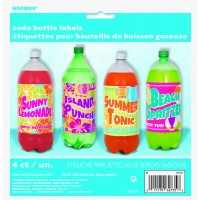 PAQ.4/U ETIQUETAS BOTELLAS REFRESCO