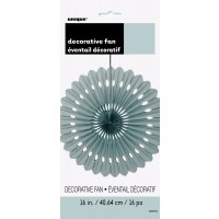  ABANICO PAPEL PLATA 40,64CM