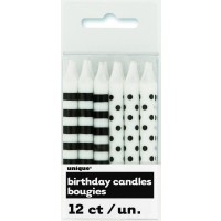 PAQ.12/U MINI VELA RAYA TOPOS NEGRAS