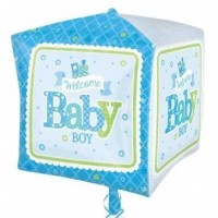 GLOBO 15 FORMA CUBO BABY BOY TREN