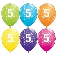 6 GLOBOS 11" LATEX N5 COL.SUR