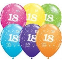 6 GLOBOS 11" LATEX N18 COL.SUR.