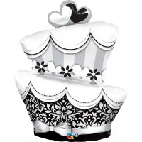 $D GLOBO 41" FOIL FORMA TARTA BODA NB