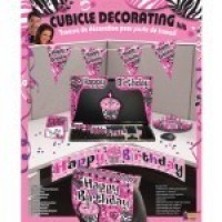 KIT DECORACION OFICINA BIRTHDAY ROSA