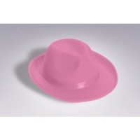   SOMBRERO ADULTO FEDORA DELUXE ROSA