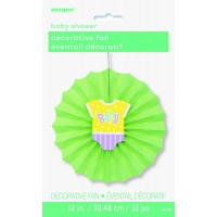 COLGANTE ABANICO VERDE BABY 30,48CM