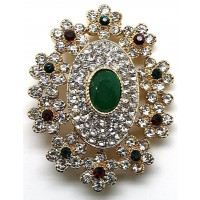 BROCHE COLGANTE STRASS PIEDRAS  7CM