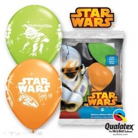 6 GLOBOS 12" LATEX STAR WARS COR.SUR.