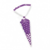 PAQ.10/U BOLSA CONO TOPOS VIOLETA 24,7CM