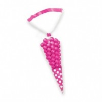 PAQ.10/U BOLSA CONO TOPOS FUCSIA 24,7CM