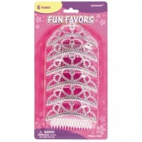 BLISTER 6/U MINI TIARA CORAZON PLATA