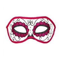 ANTIFAZ DIA DE MUERTOS GLITTER ROSA