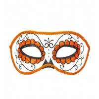 $D  ANTIFAZ DIA MUERTOS GLITTER NARANJA