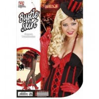FALDA COLA POLISON MUJER NEGRO Y ROJO