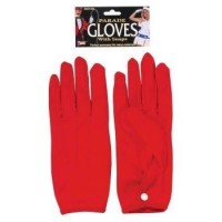   GUANTES CORTOS ROJO C/BROCHE