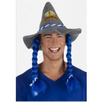 $D SOMBRERO C/TRENZAS GRIS OKTOBERFEST