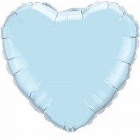   GLOBO 9" PALO FOIL CORAZON CELESTE