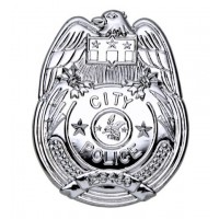 PLACA POLICIA PLATEADA