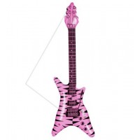 GUITARRA ROCK HINCHABLE ROSA 95CM