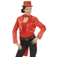   CHAQUETA FRAC MUJER T-L RASO ROJA