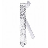   CORBATA CON LENTEJUELAS PLATA