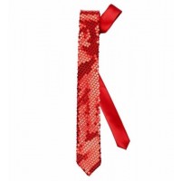   CORBATA CON LENTEJUELAS ROJA