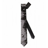 CORBATA CON LENTEJUELAS NEGRA