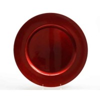   BAJO PLATO PLASTICO DECO ROJO 33CM