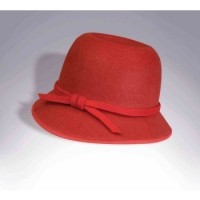   SOMBRERO MUJER FLAPPER ROJO