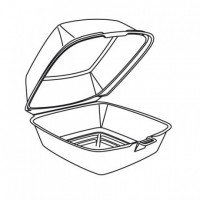 $D 125/U RECIP.FOAM BURGUER 12X12X7CM
