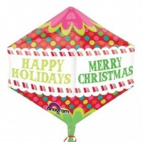 GLOBO 21" FOIL  ANGULAR MERRY CHRISTMAS