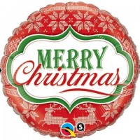$D GLOBO 18" FOIL REDONDO MERRY CHRISTM