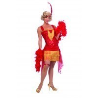  DISFRAZ T-UNICA CHICA JAZZ ROJO/ORO