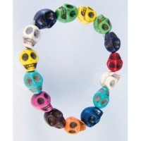 PULSERA CALAVERA COLOR MEJICANA