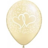 $D 25 GLOBOS 11" LATEX MARFIL CORAZON