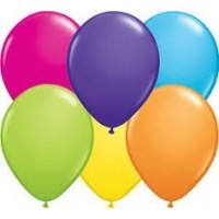 100 GLOBOS 5" LATEX COLOR TROPICAL SURT.