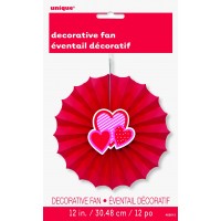 COLGANTE ABANICO SAN VALENTIN 30,48CM