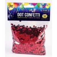   PAQ.CONFETI CIRCULO MET ROJO 226GR