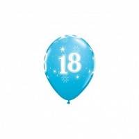 25 GLOBOS 11" LATEX IMPRESO N18 AZUL