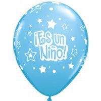 $D 25 GLOBOS 11" LATEX ES UN NIÑO AZUL