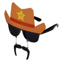 GAFAS VAQUERO FORMA SOMBRERO BIGOTE