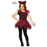 $DDISFRAZ GATITA ROSA  INFANTIL