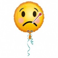 GLOBO 16" FOIL REDONDO EMOTICON TERMOMET